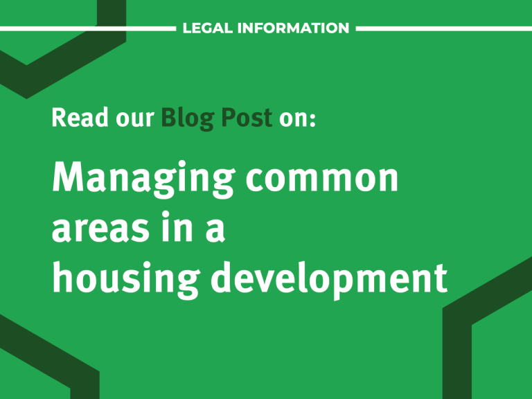 Managing common areas in a housing development