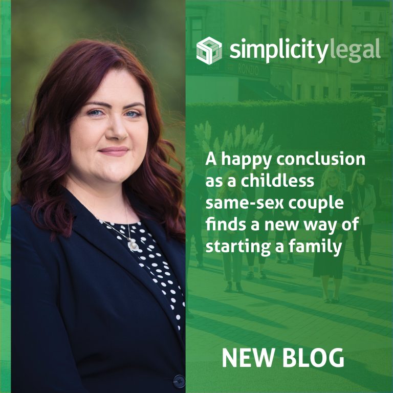 A happy conclusion as a childless same-sex couple finds a new way of starting a family