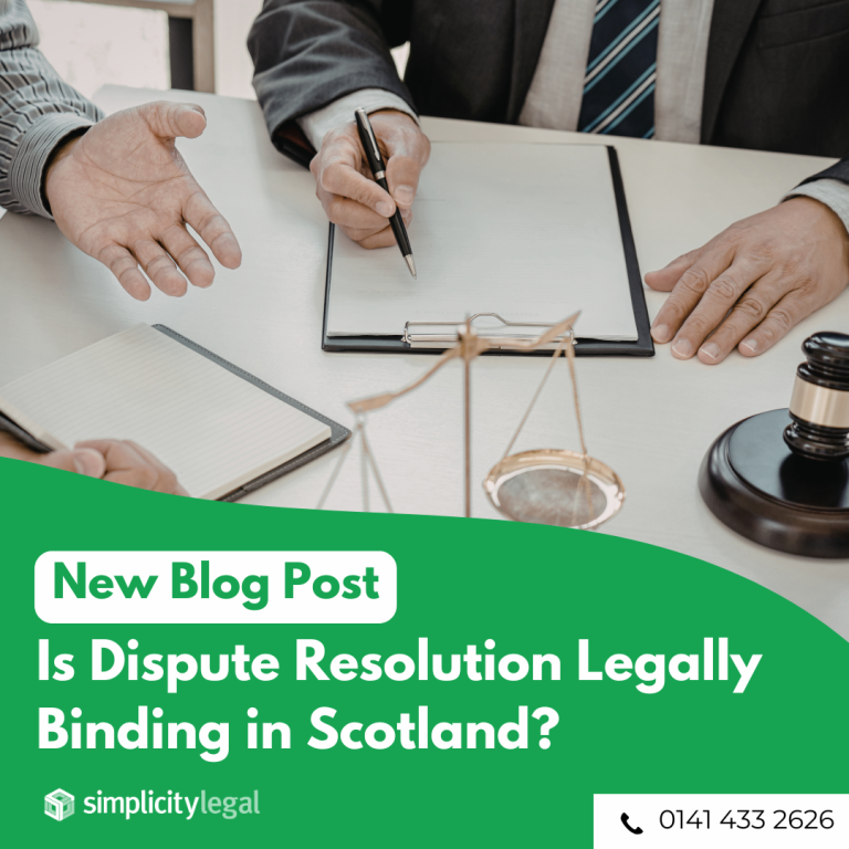 Is dispute resolution legally binding in Scotland?